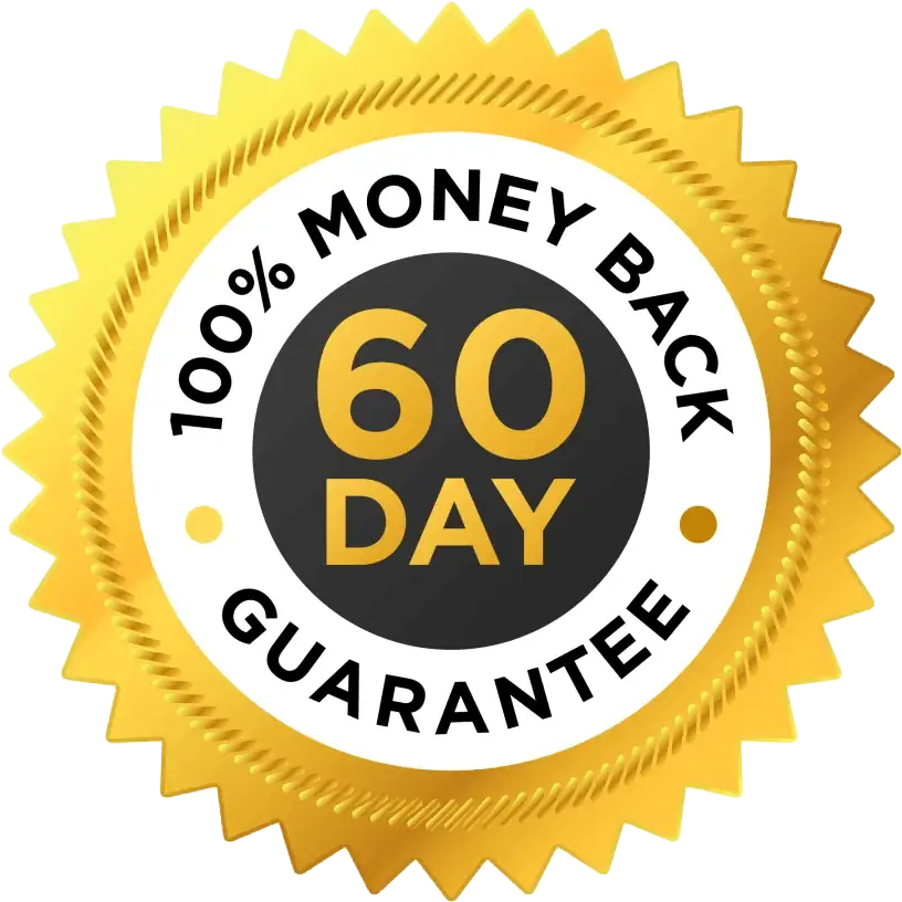 60 day money-back guarantee seal